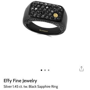 Effy 1.45ct Black Sapphire Ring